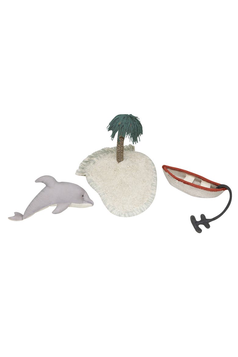 Kids' Wasahable Waves Play Rug, Alternate, color, NATURAL BLUE SAGE GREEN