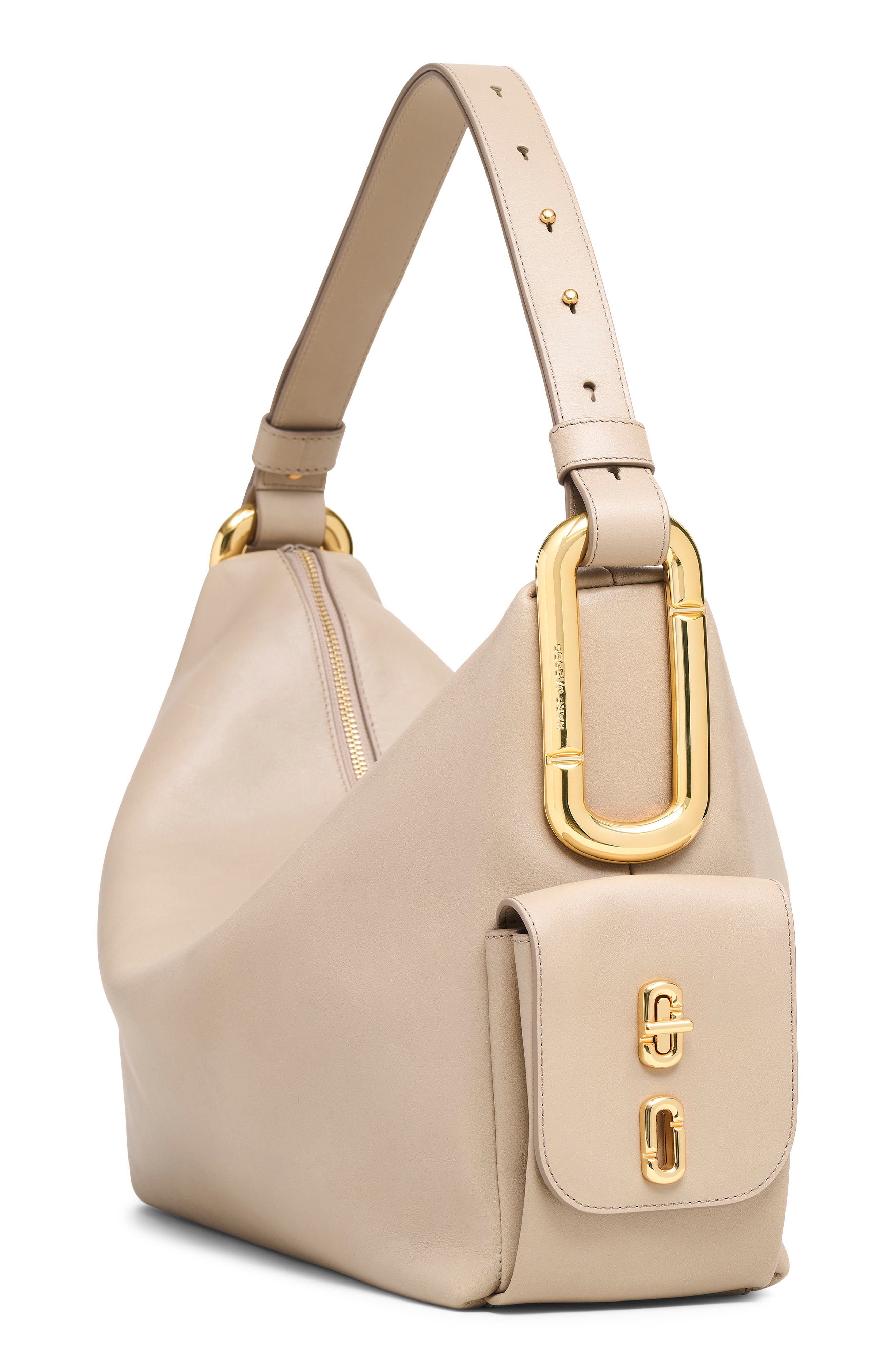 Large Scene Leather Shoulder Bag, Alternate, color, LIGHT SLATE
