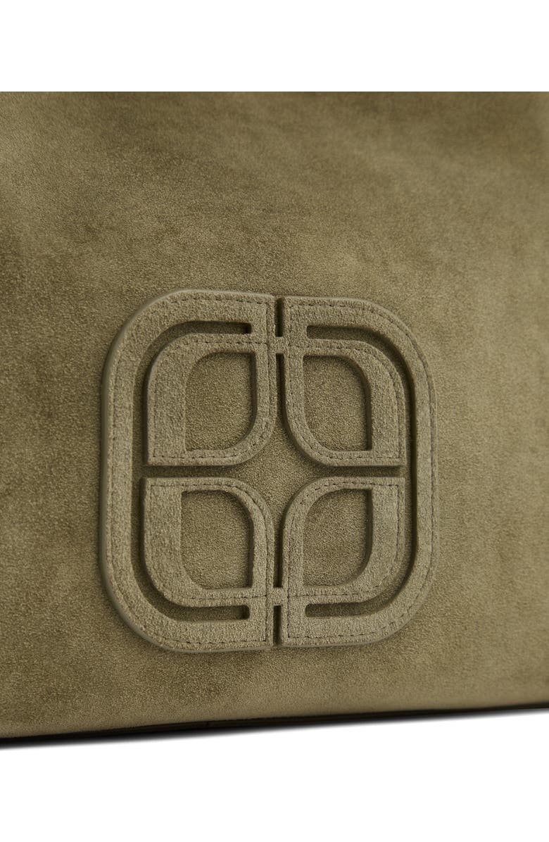 LK Bennett Lou Lou Wrap Handle Leather Shoulder Bag, Alternate, color, Olive