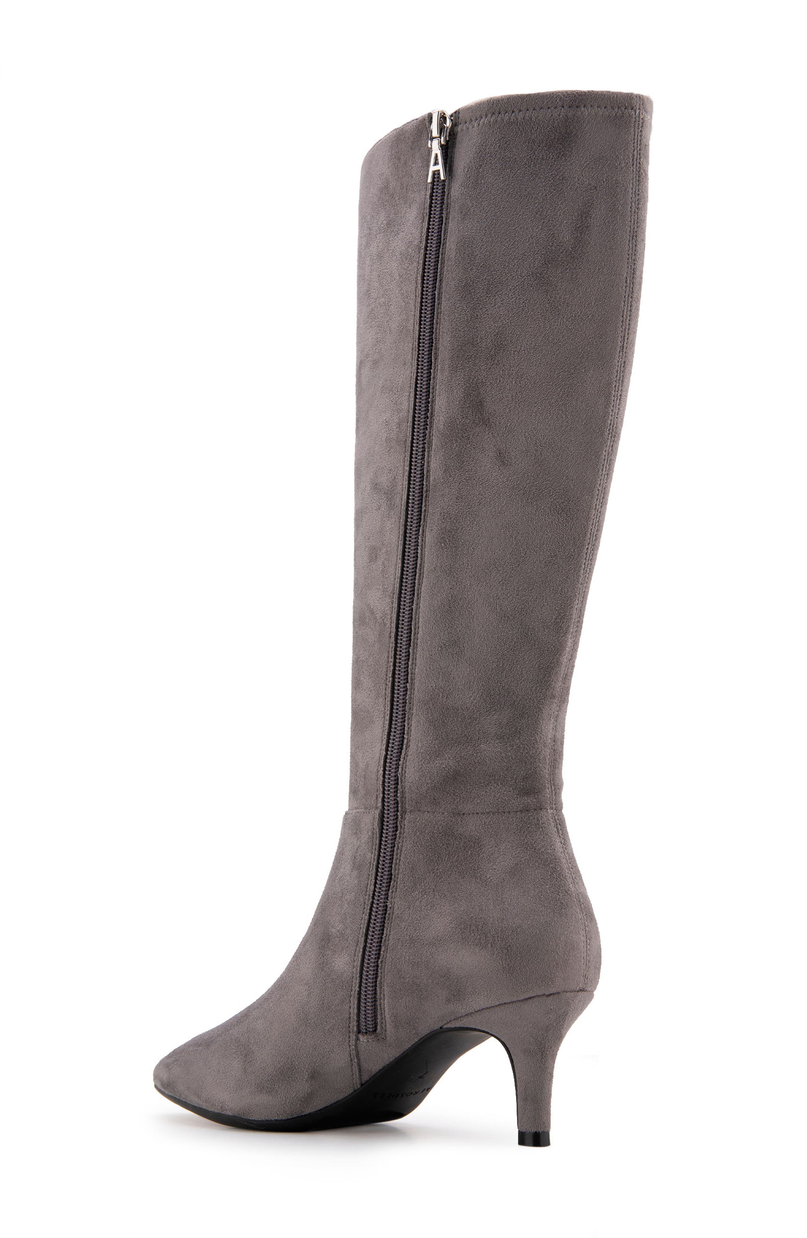 Aerosoles Epic Stretch Kitten Heel Tall Boot, Alternate, color, Thunder Grey Faux Suede