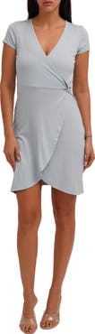 CYRUS Wrap Style Rib Knit Dress