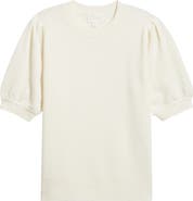 Caslon® Puff Sleeve Wool & Cashmere Sweater