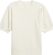 Caslon® Puff Sleeve Wool & Cashmere Sweater