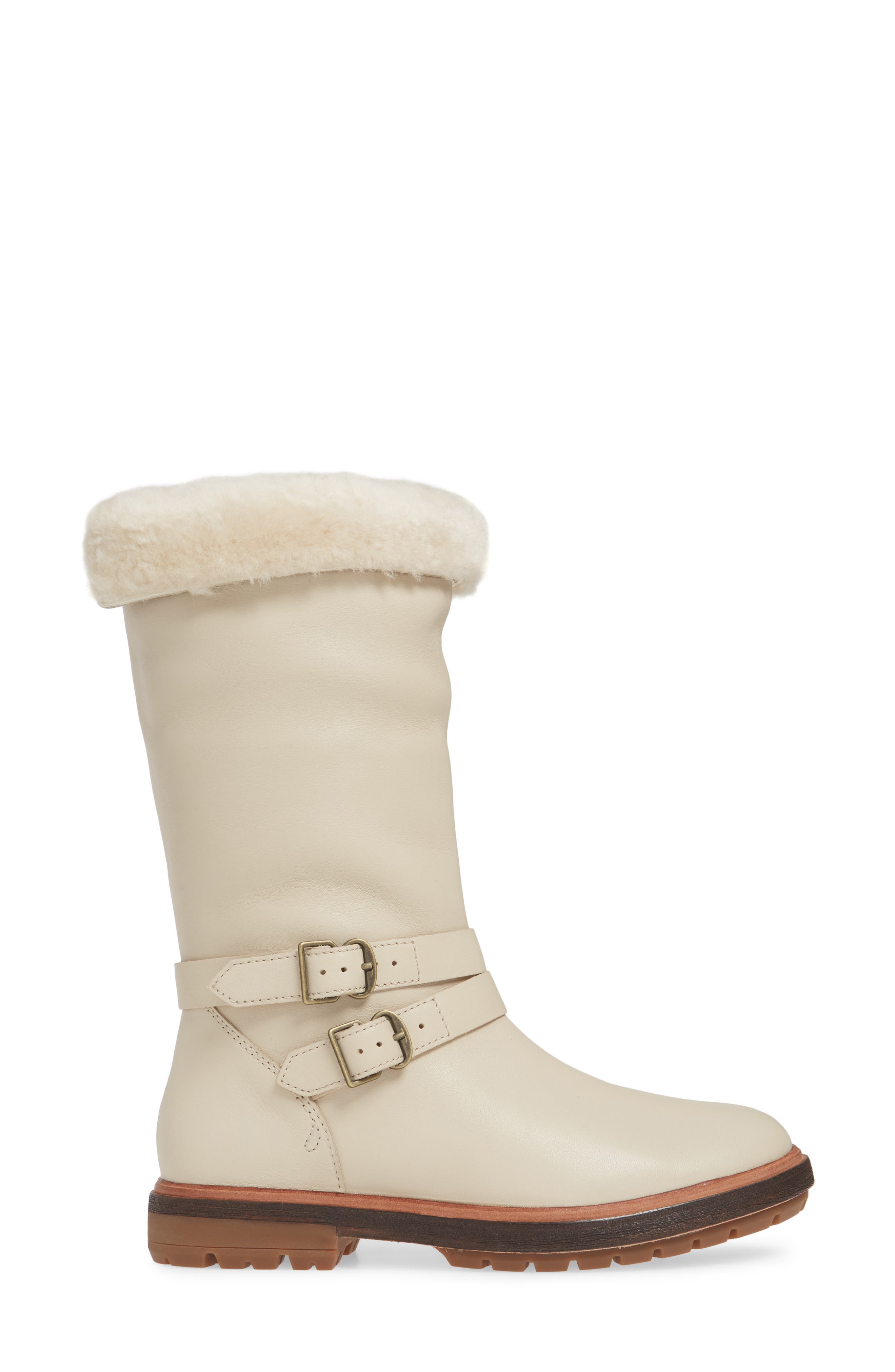 Riley Flair Boot, Alternate, color, WHITE LEATHER
