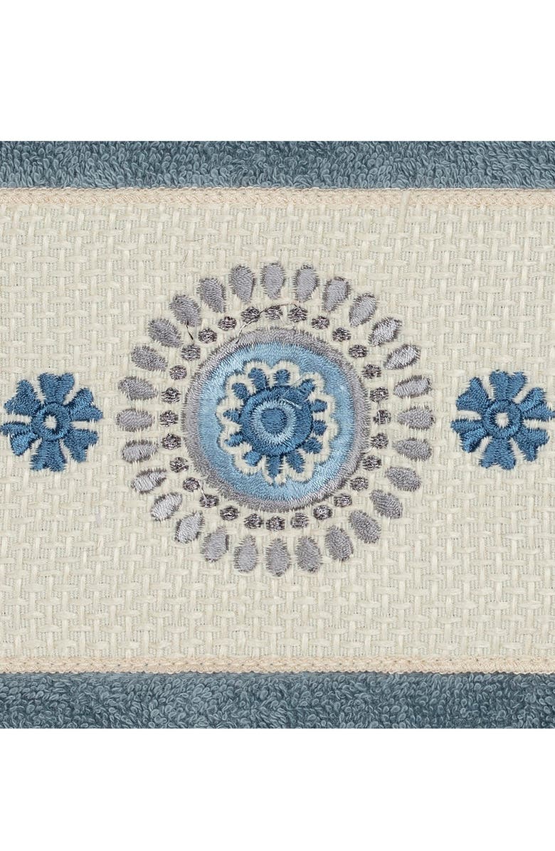Linum Home Textiles Isabelle 3-Piece Embellished Towel Set - Teal, Alternate, color, Teal