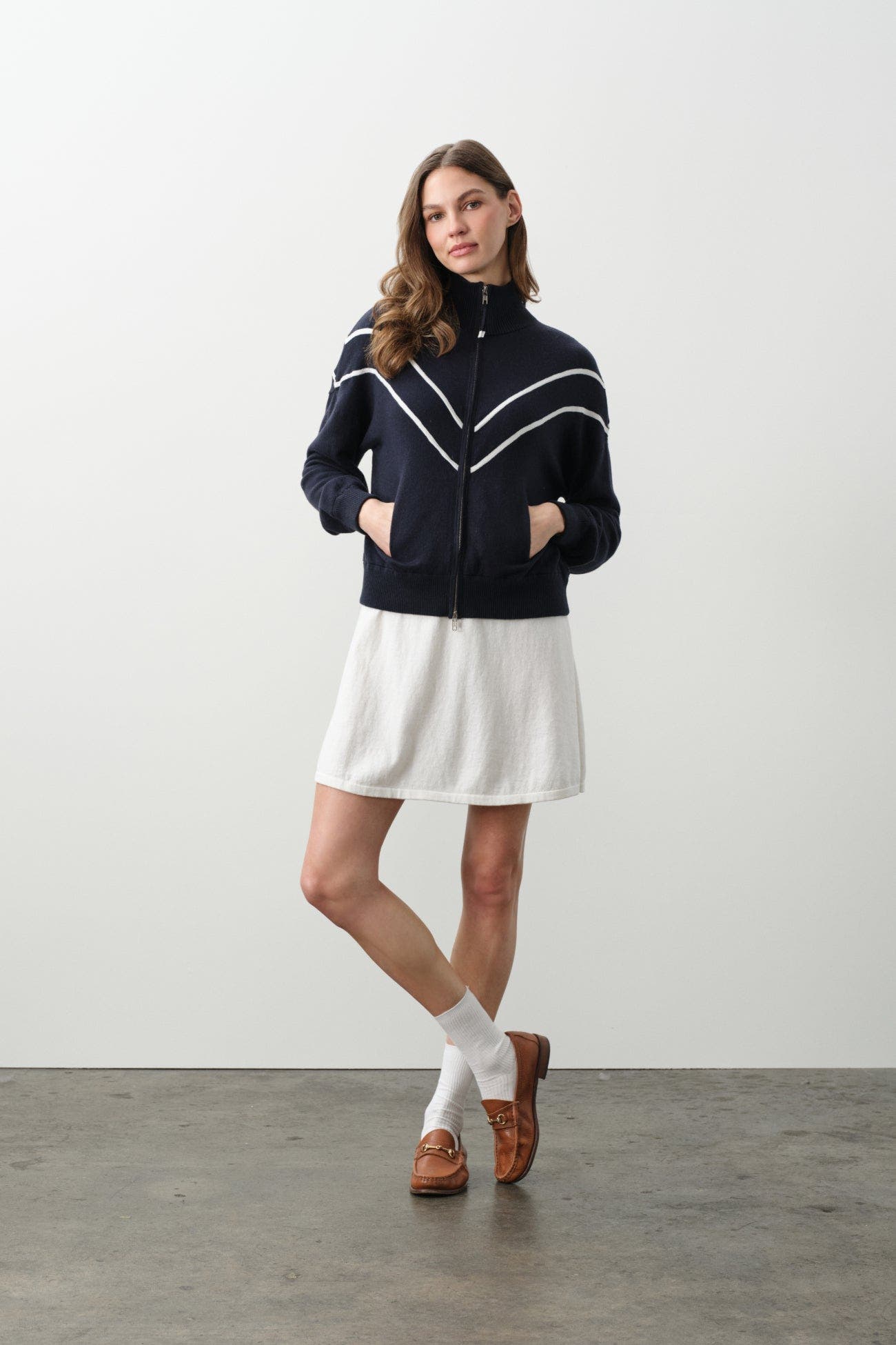 Magda Cotton Cashmere Track Jacket - image 4