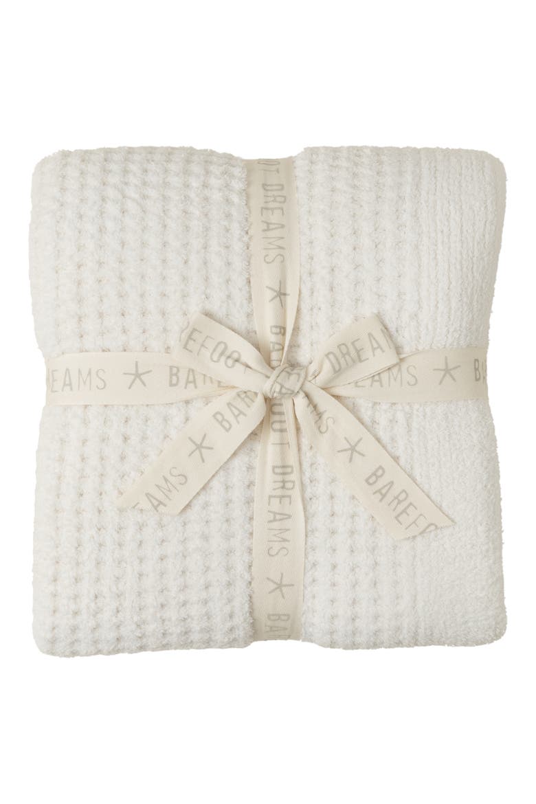CozyChic® Waffle Knit Throw, Main, color, CREAM