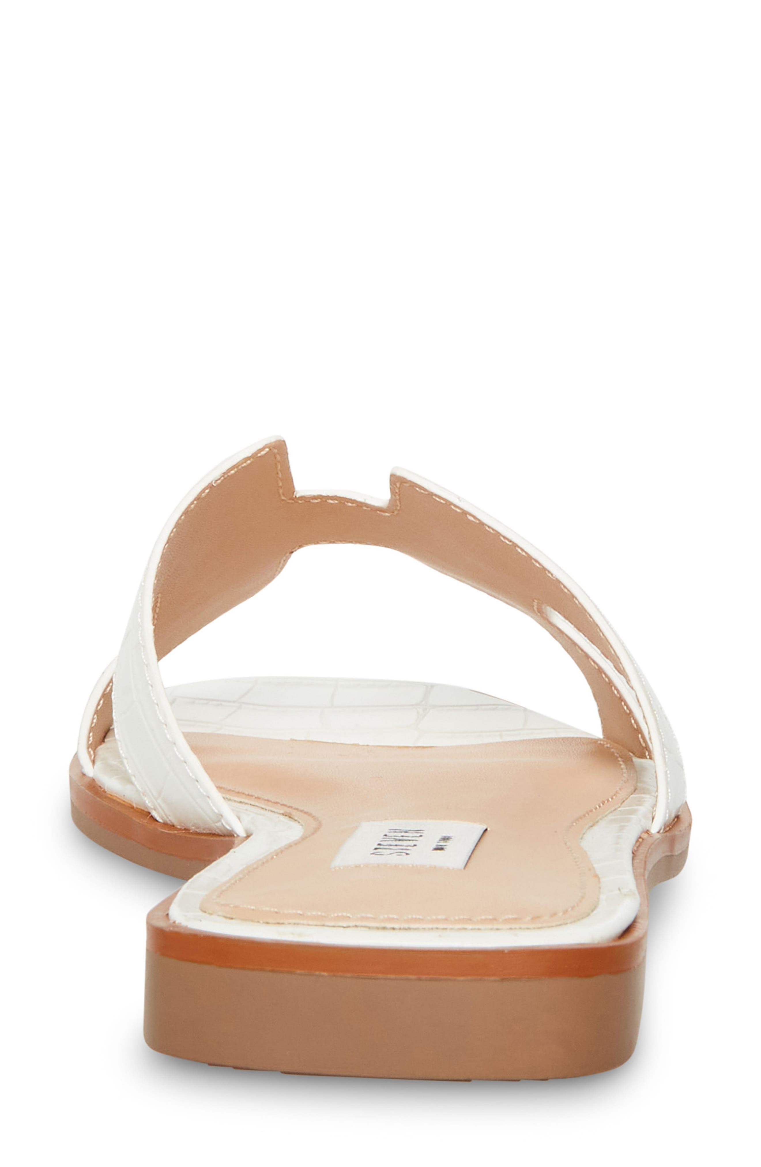 Steven New York Harlien Slide Sandal, Alternate, color, White Croc