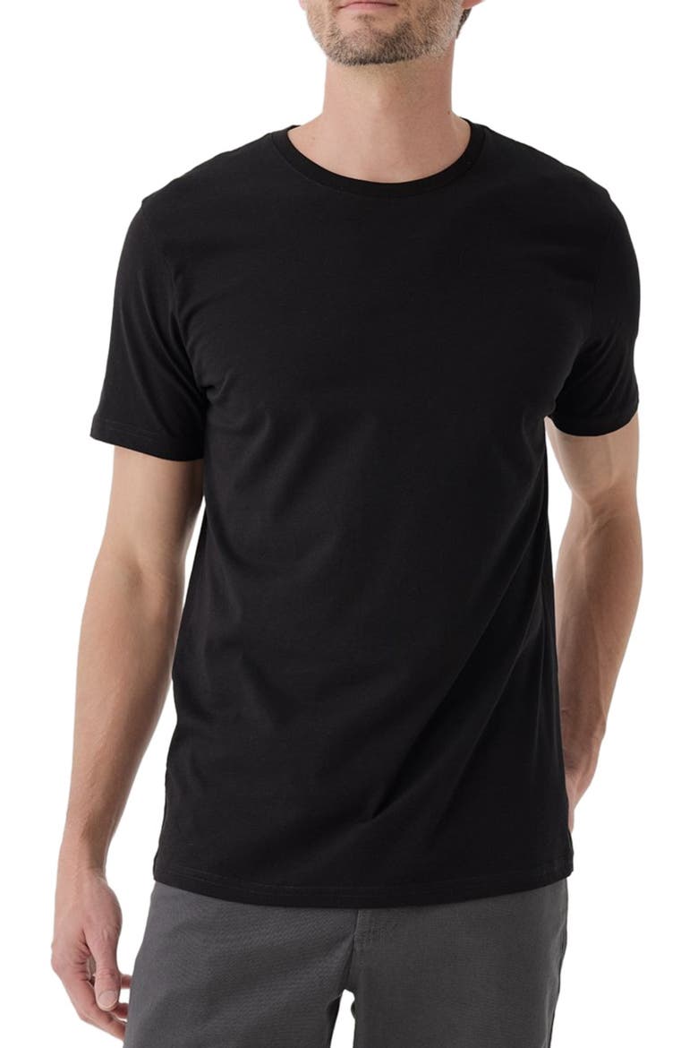 Organic Cotton Softspun Crew Neck Tee, Main, color, Black