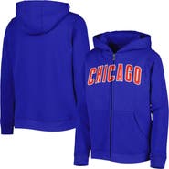 Outerstuff Youth Royal Chicago Cubs Wordmark Full-Zip Fleece Hoodie