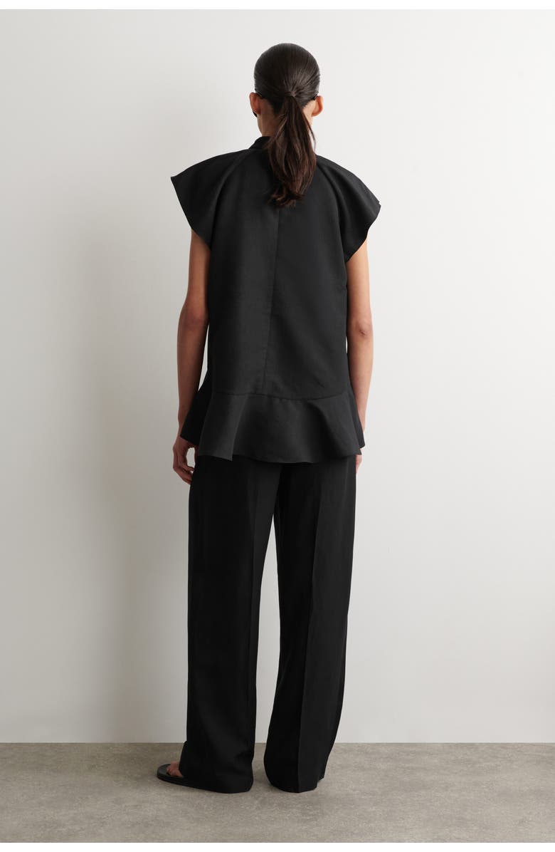 COS Tailored Linen-Blend Straight-Leg Pants, Alternate, color,