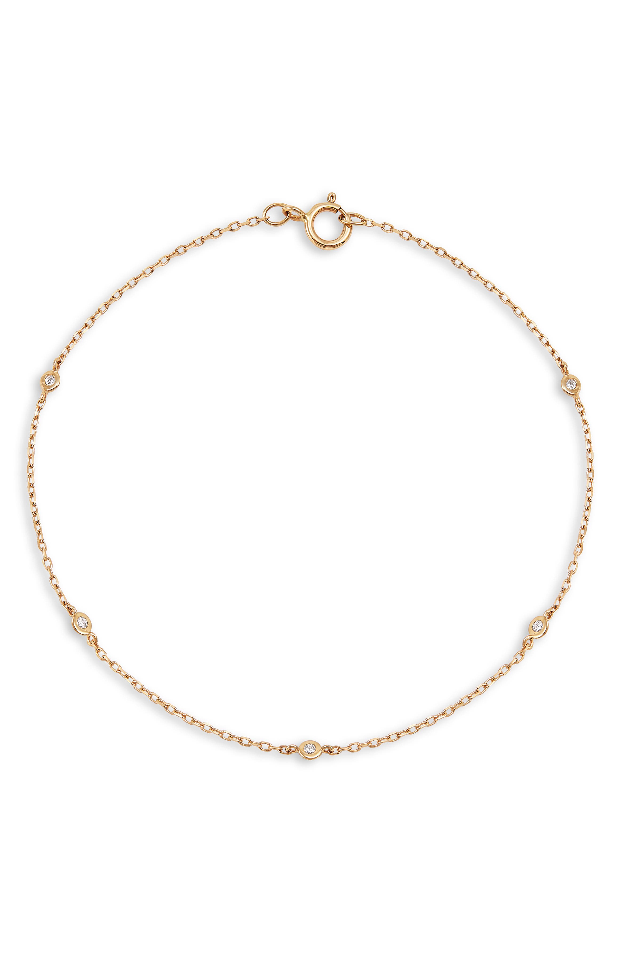 Frankie & Zoe Diamond Station Chain Bracelet