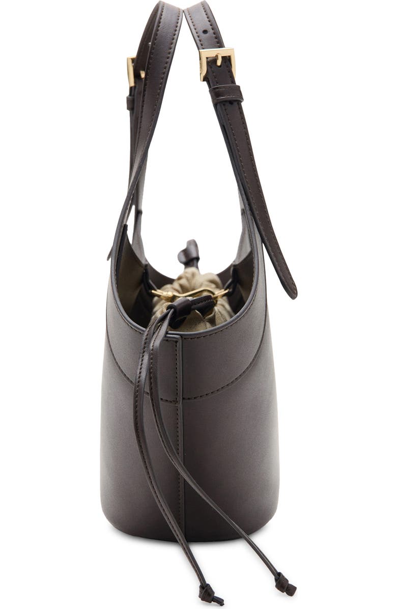 MANGO Faux Leather Bucket Bag, Alternate, color,