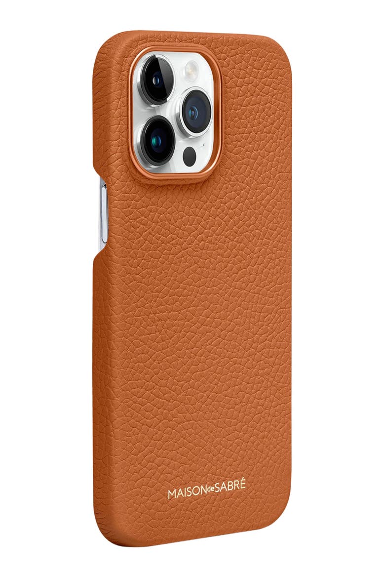 Leather Phone Case, Alternate, color, Pecan Brown