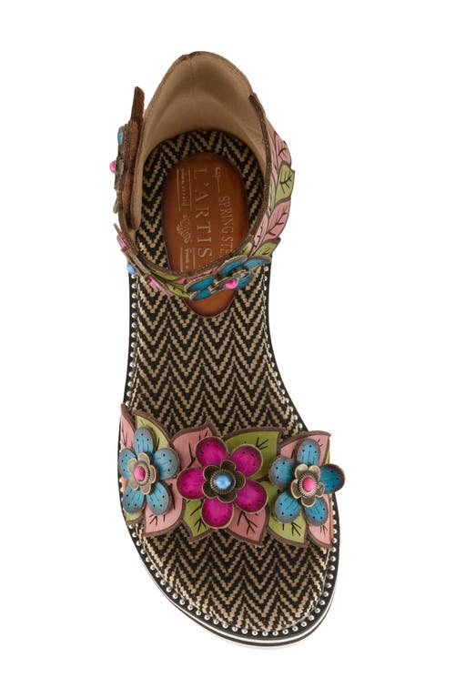 L'artiste By Spring Step Cruzer Ankle Strap Sandal In Camel Multi