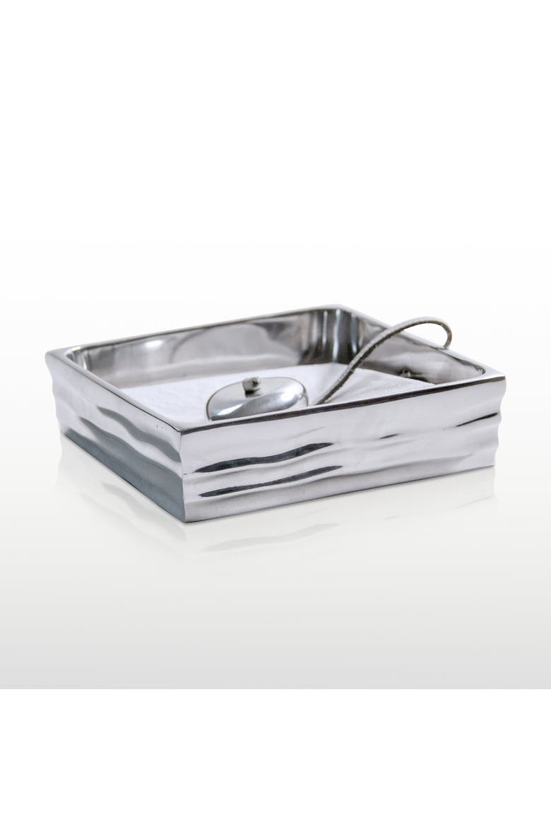 Aquos Napkin Holder, Main, color, Silver