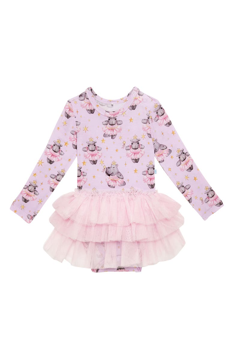 Posh Peanut Philomena Long Sleeve Tulle Tutu Dress, Main, color, 