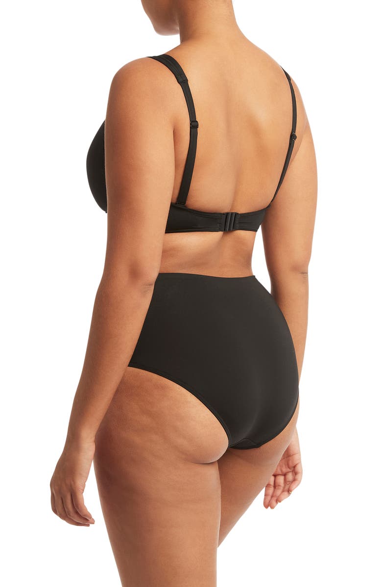 Sea Level Cross Front Multifit Bikini Top, Alternate, color, 