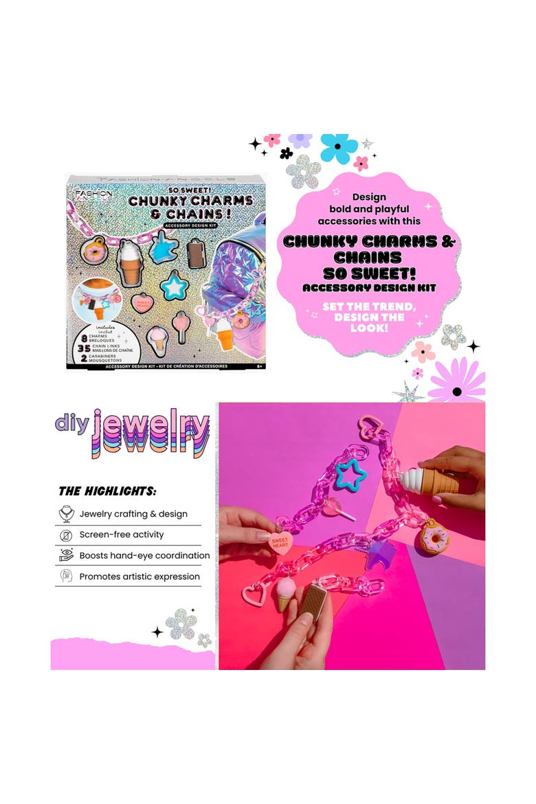 Chunky Charms & Chains, So Sweet, Accessory Design Kit, Alternate, color, Multicolored