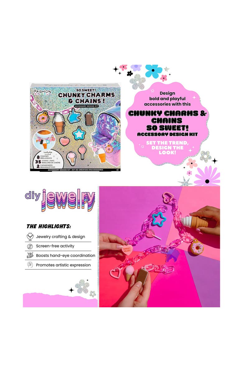 Fashion Angels Chunky Charms & Chains, So Sweet, Accessory Design Kit, Alternate, color, Multicolored