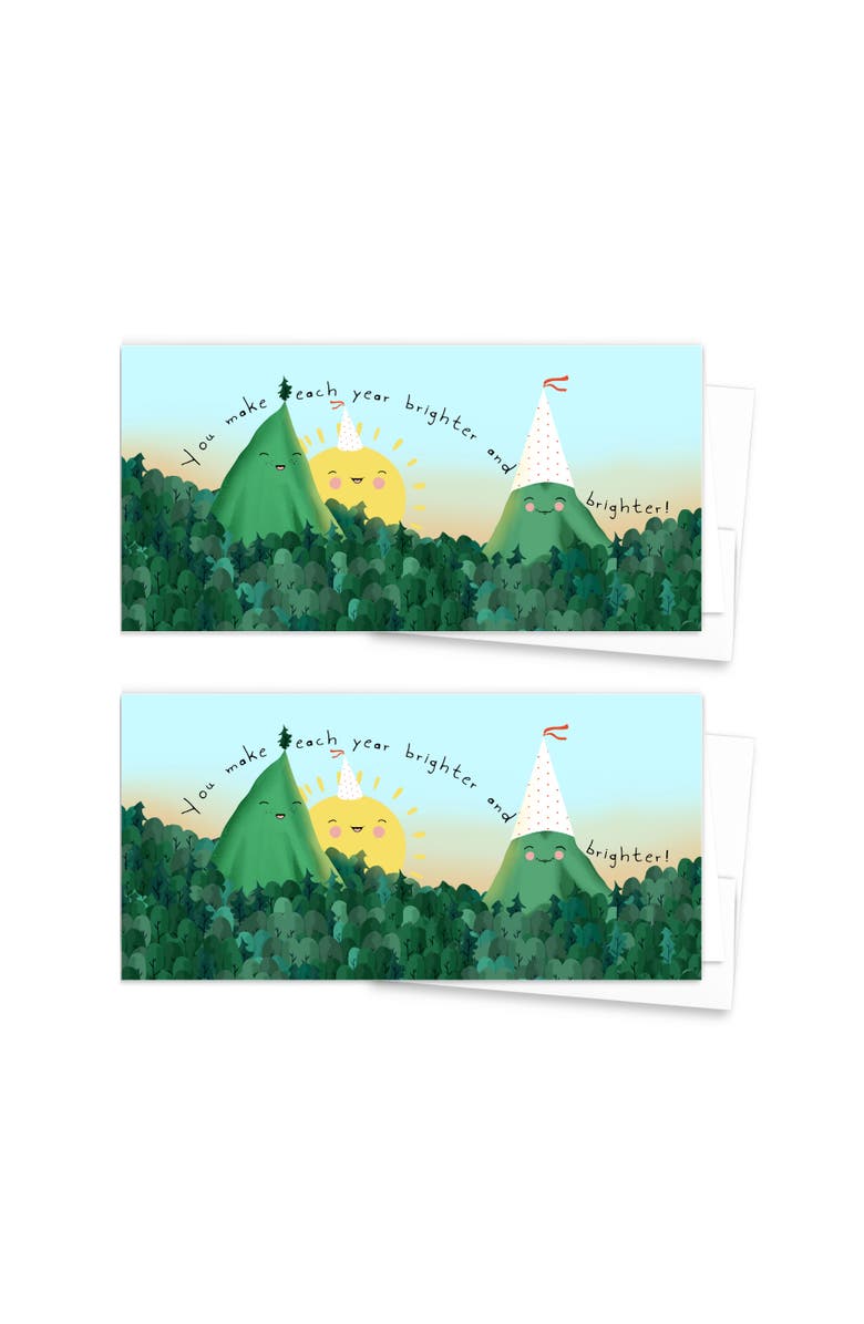 Ramus & Co 2ct Birthday Mountains Long Greeting Card Pack, Main, color, Multi-Pack