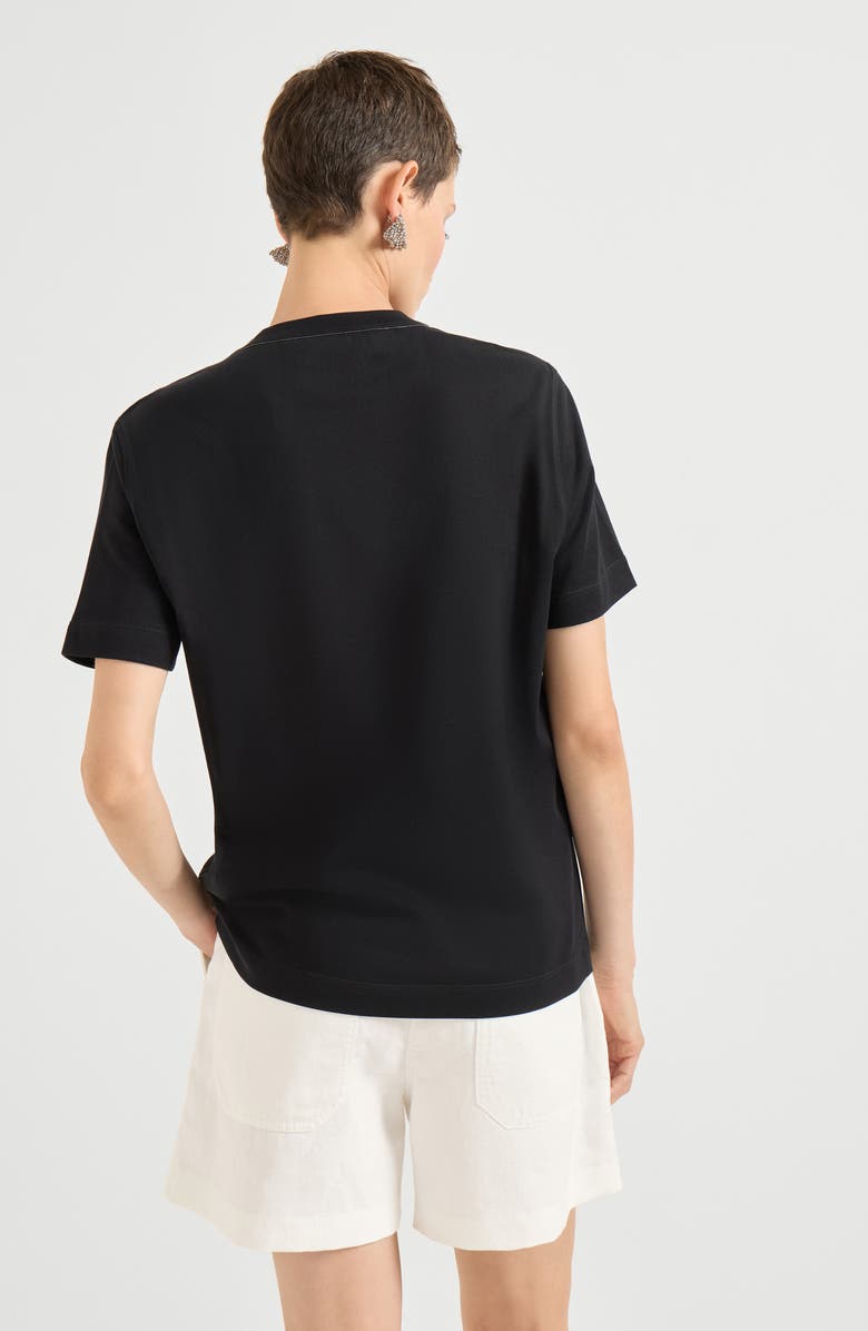 Brunello Cucinelli Jersey T-shirt, Alternate, color, Black