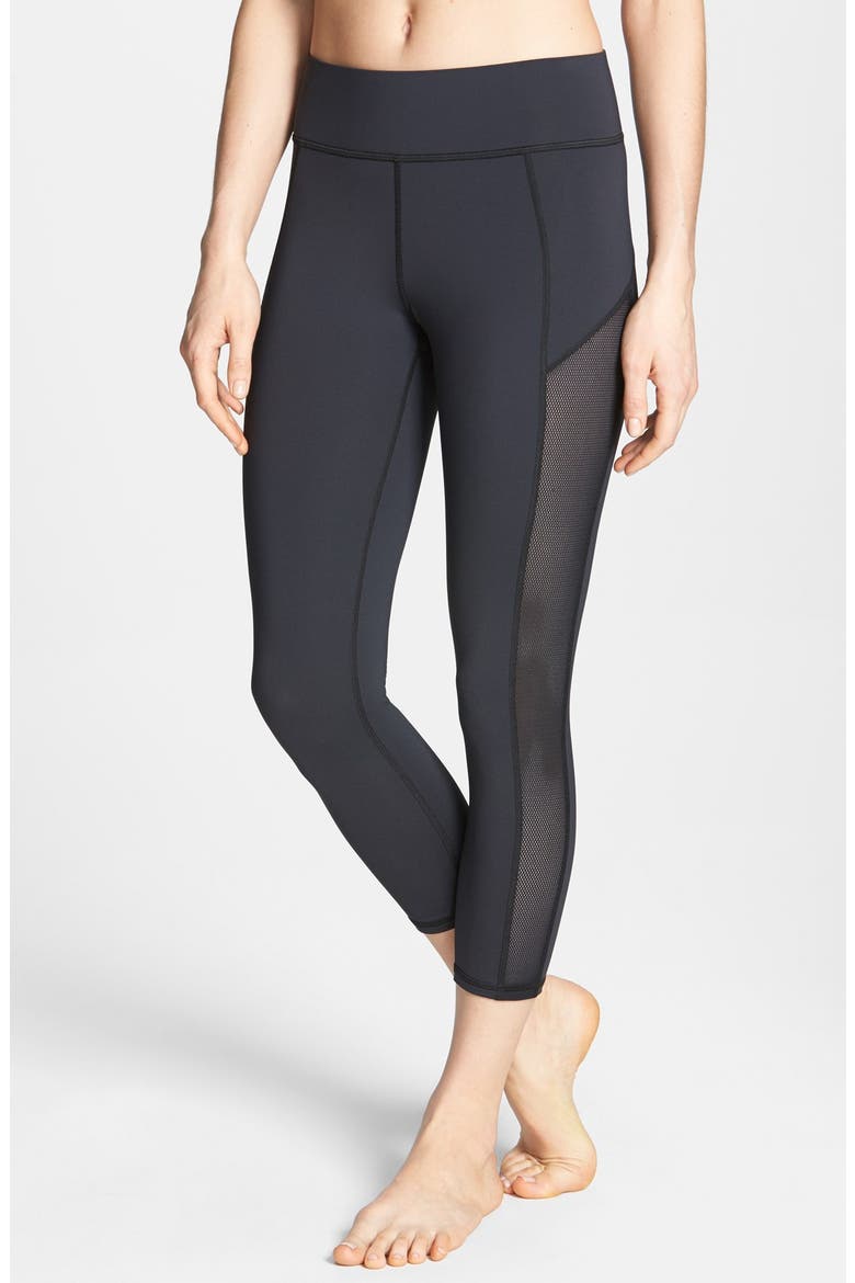 'Stardust' Crop Leggings, Main, color, BLACK