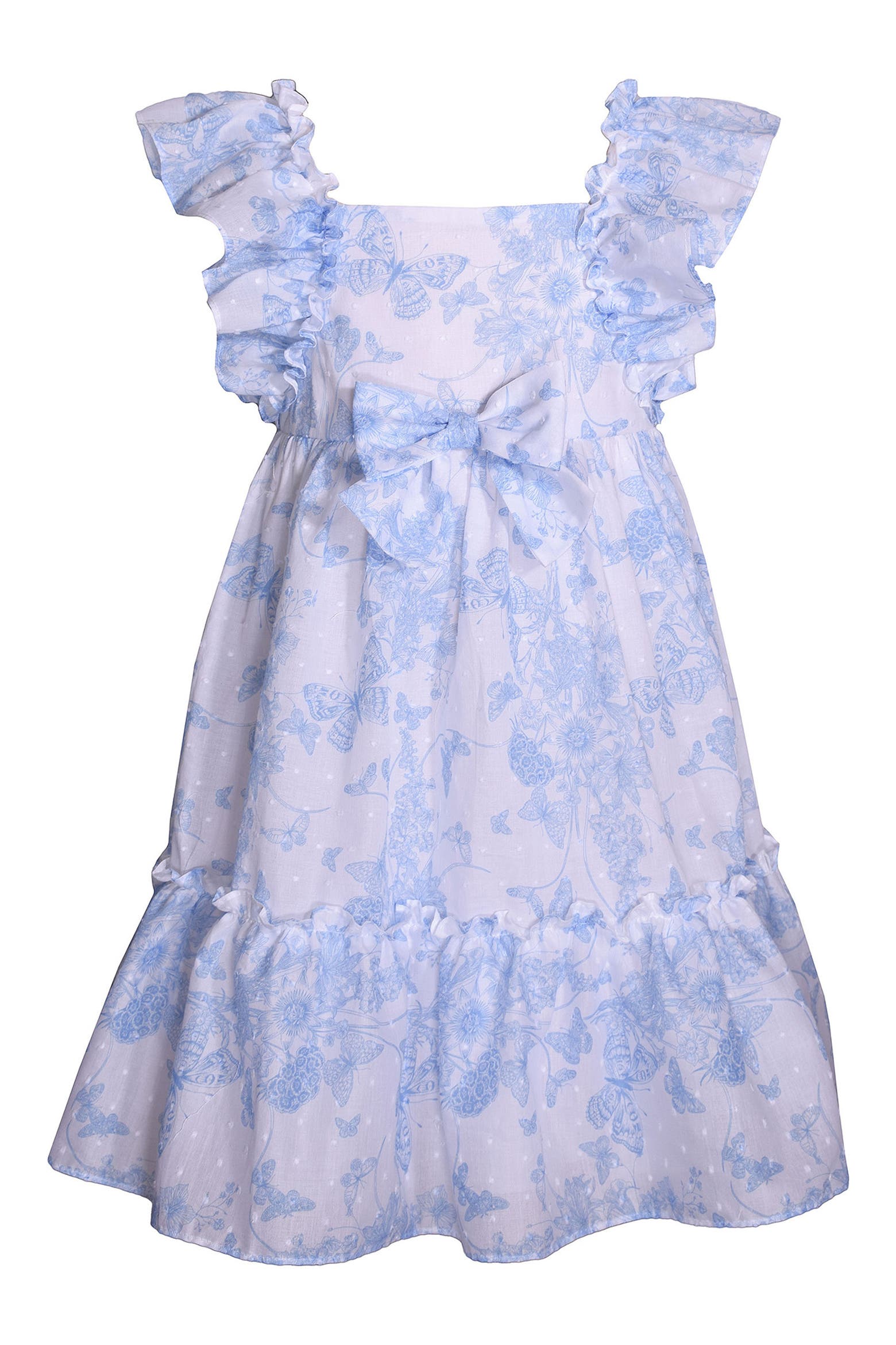 Iris & Ivy Kids' Butterfly Clip Dot Cotton Party Dress (Women ...