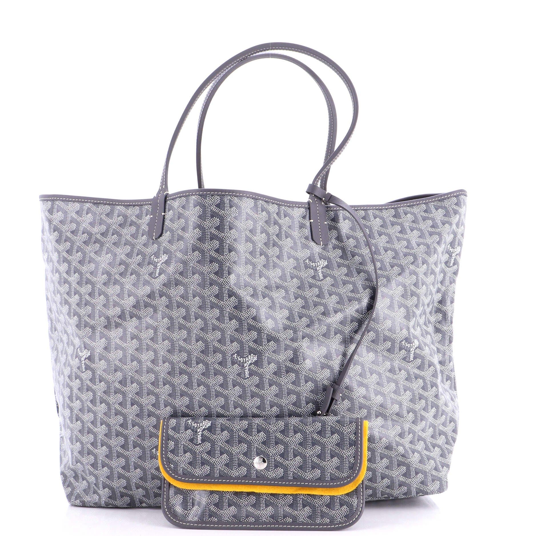 Pre-Owned Goyard Saint Louis Tote Coated Canvas GM, Alternate, color, Gray