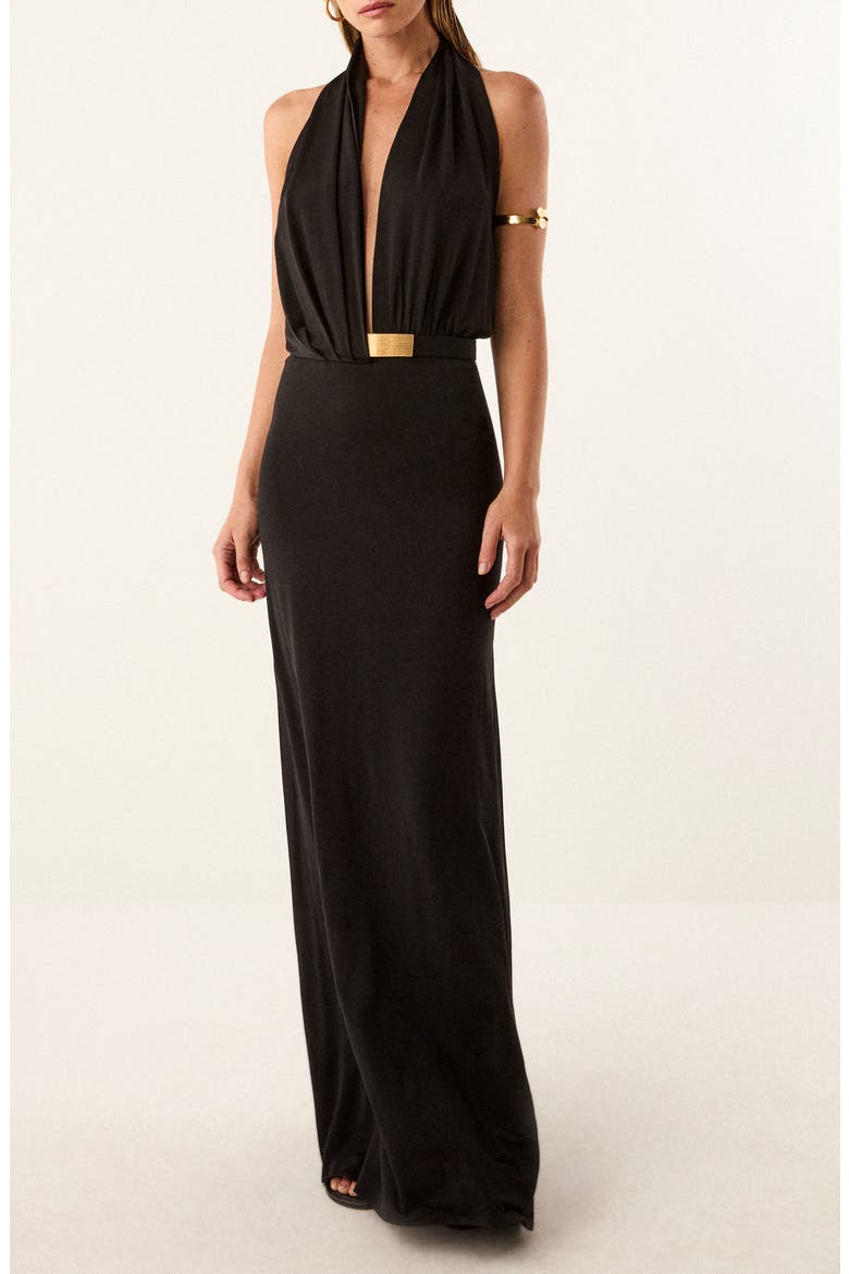 Rosana Sleeveless Maxi Cover-Up Dress, Main, color, BLACK