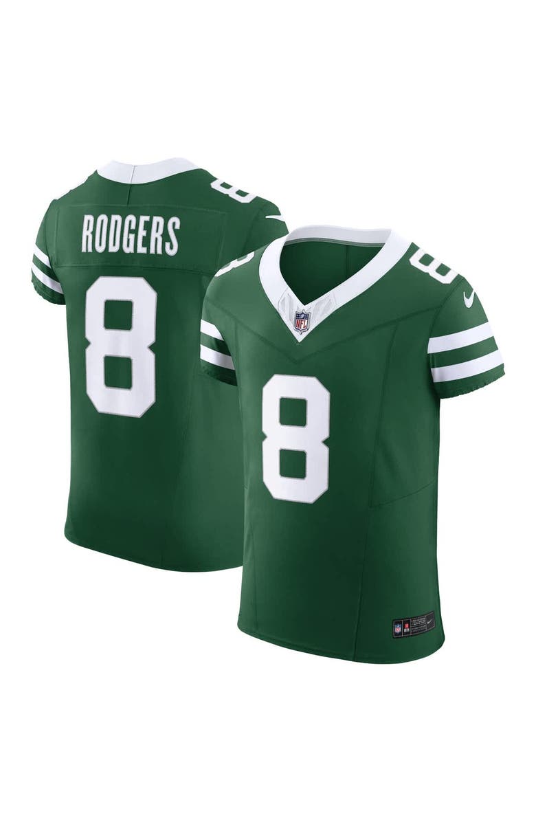 Nike Men's Nike Aaron Rodgers Gotham Green New York Jets Vapor F.U.S.E. Elite Jersey, Main, color, 