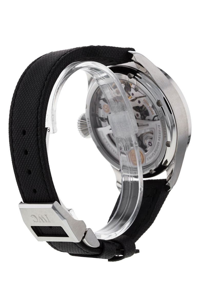 Watchfinder & Co. IWC Preowned 2018 Big Pilot's IW502708 Leather Strap Watch, 46.2mm, Alternate, color, Blue