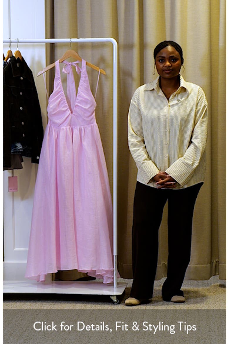 Dorota Halter Fit & Flare Midi Dress video