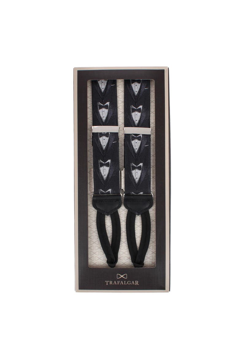 The Formal Affair Sik Novelty Formal End Suspenders, Alternate, color, Black