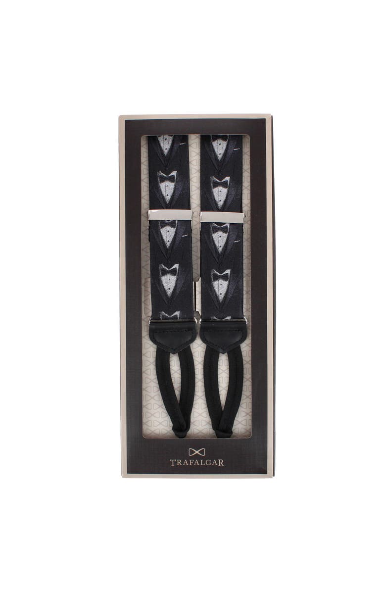 Trafalgar The Formal Affair Sik Novelty Formal End Suspenders, Alternate, color, Black