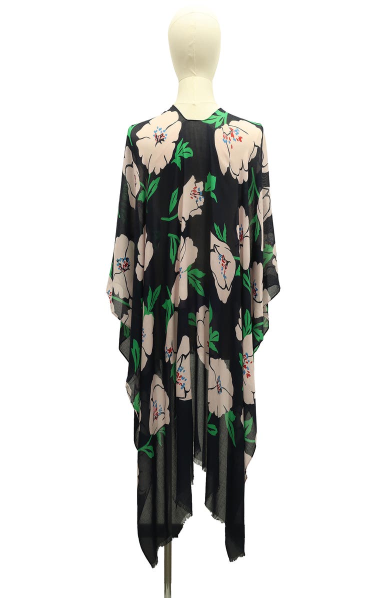 Kate Spade New York springtime bloom ruana, Alternate, color, 