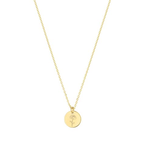 Lily Birth Flower Necklace