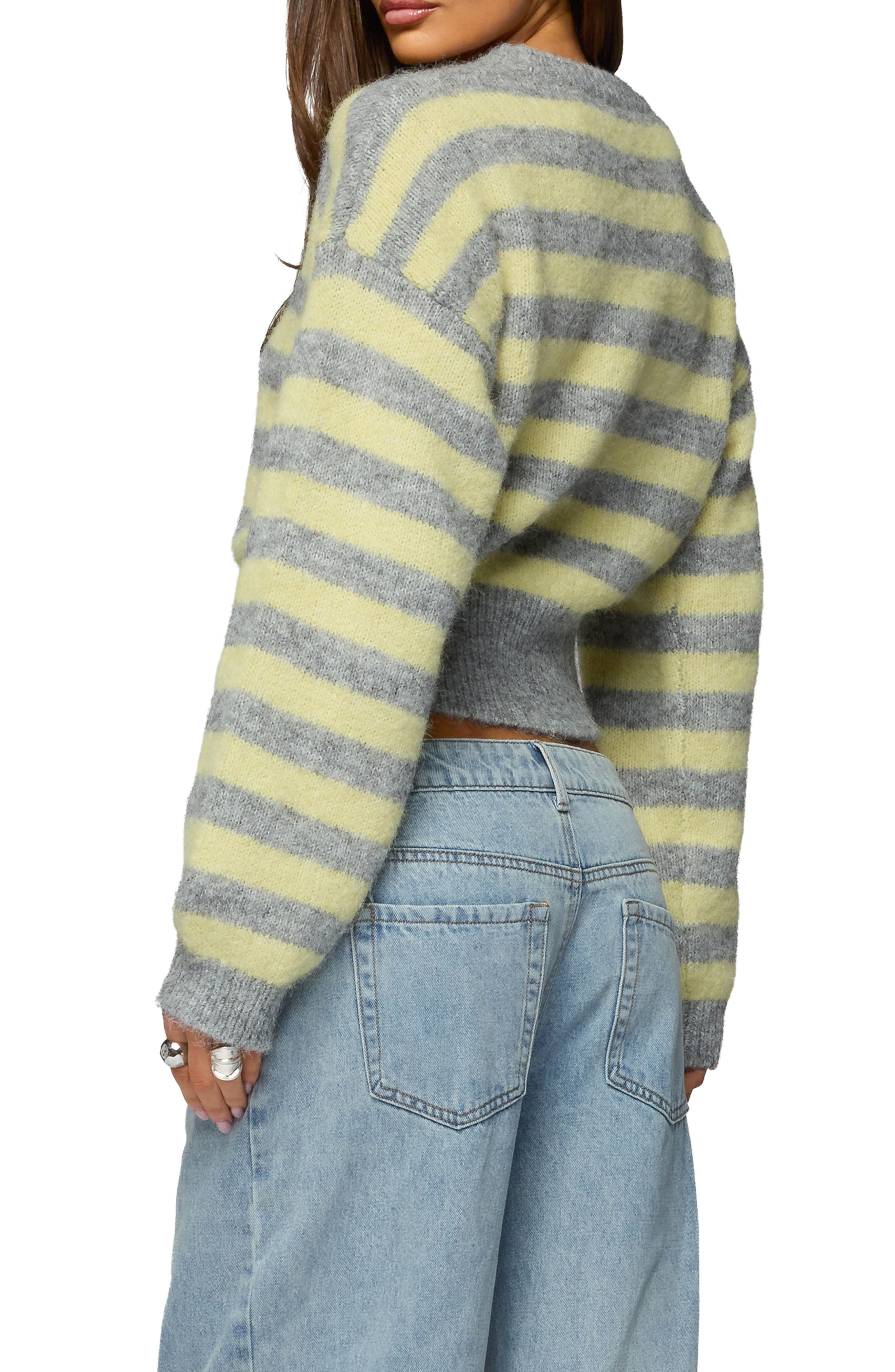 Penelope Stripe Crop Sweater - image 2