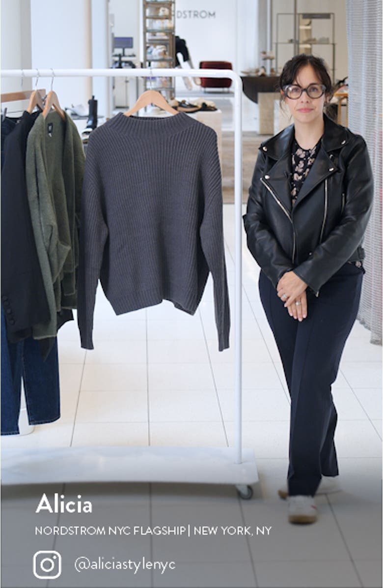 Macie Oversize Zip Cuff Wool Sweater, sales video thumbnail