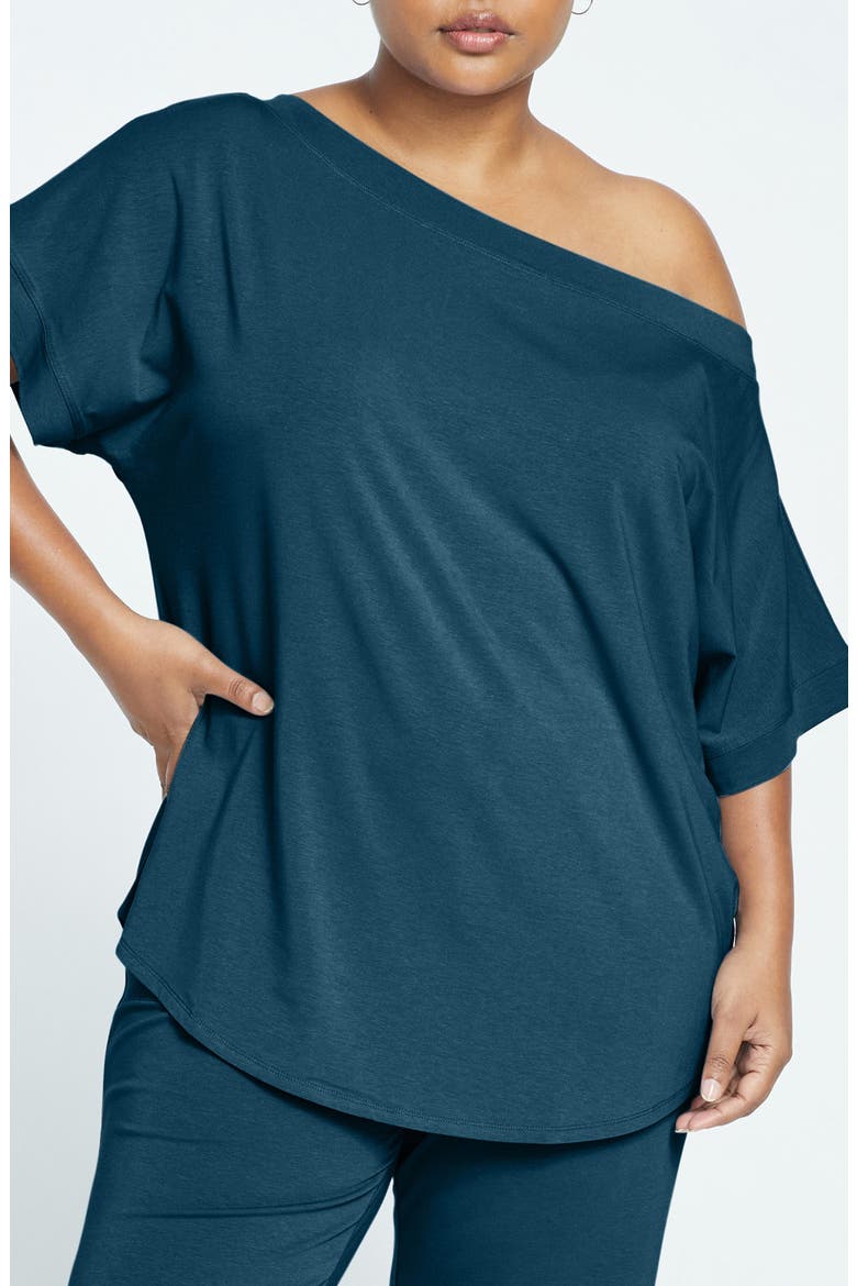 Ultimates Dolci One-Shoulder Top, Main, color, DEEP SEA