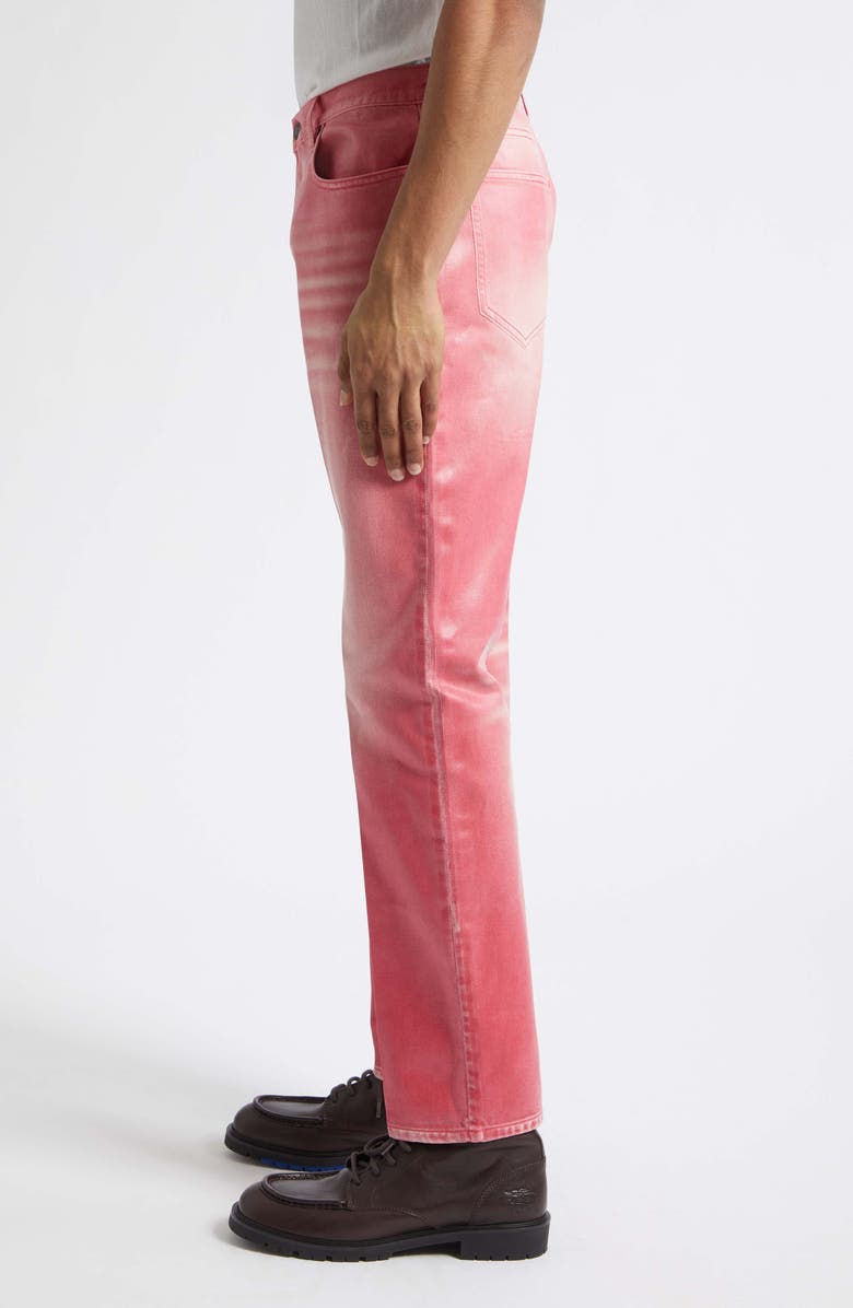 Burberry Randolph Coated Slim Fit Jeans, Alternate, color, Cherry Pink