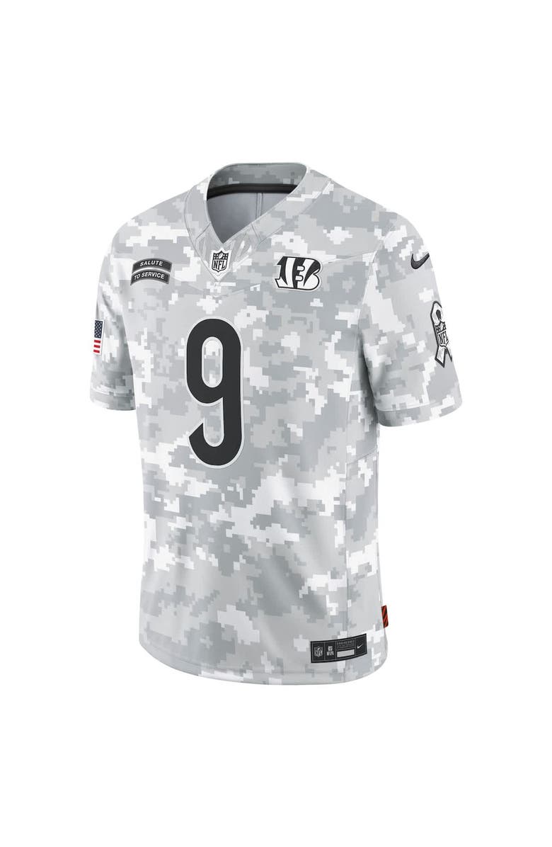 Nike Men's Nike Joe Burrow Arctic Camo Cincinnati Bengals 2024 Salute to Service Limited Jersey, Alternate, color, 