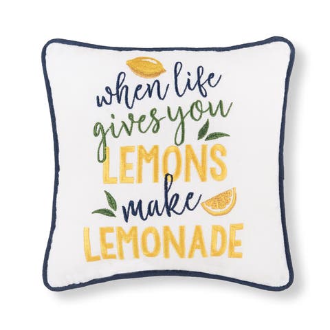 "When Life Gives You Lemons Make Lemonade" Mini Accent Pillow 10" x 10"