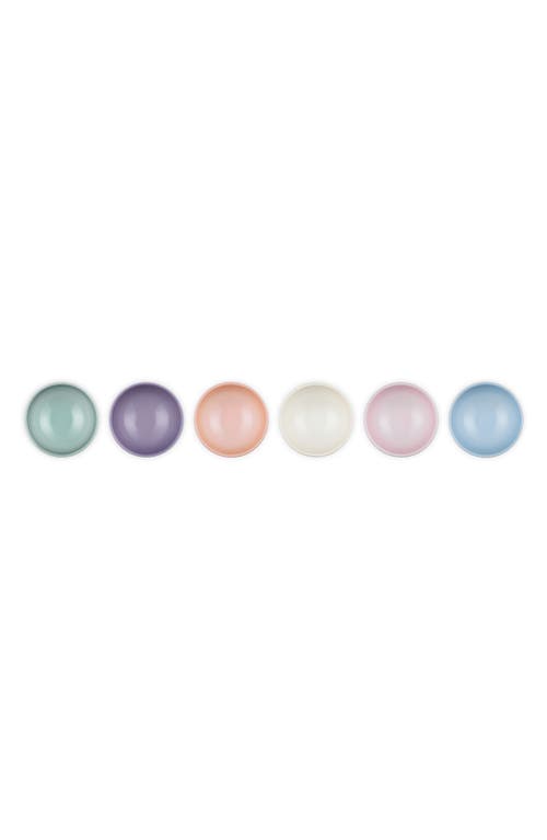 Le Creuset Vancouver Set Of 6 Stoneware Pinch Bowls In Multi