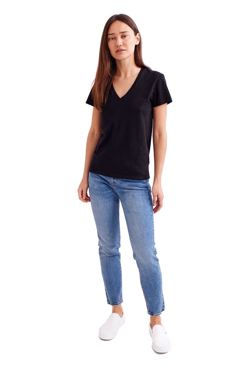 Everyday Classic V-Neck T-Shirt, Alternate, color, BLACK