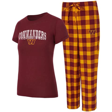 Women's Concepts Sport  Burgundy/Gold Washington Commanders Avondale T-Shirt & Pants Flannel PJ Set
