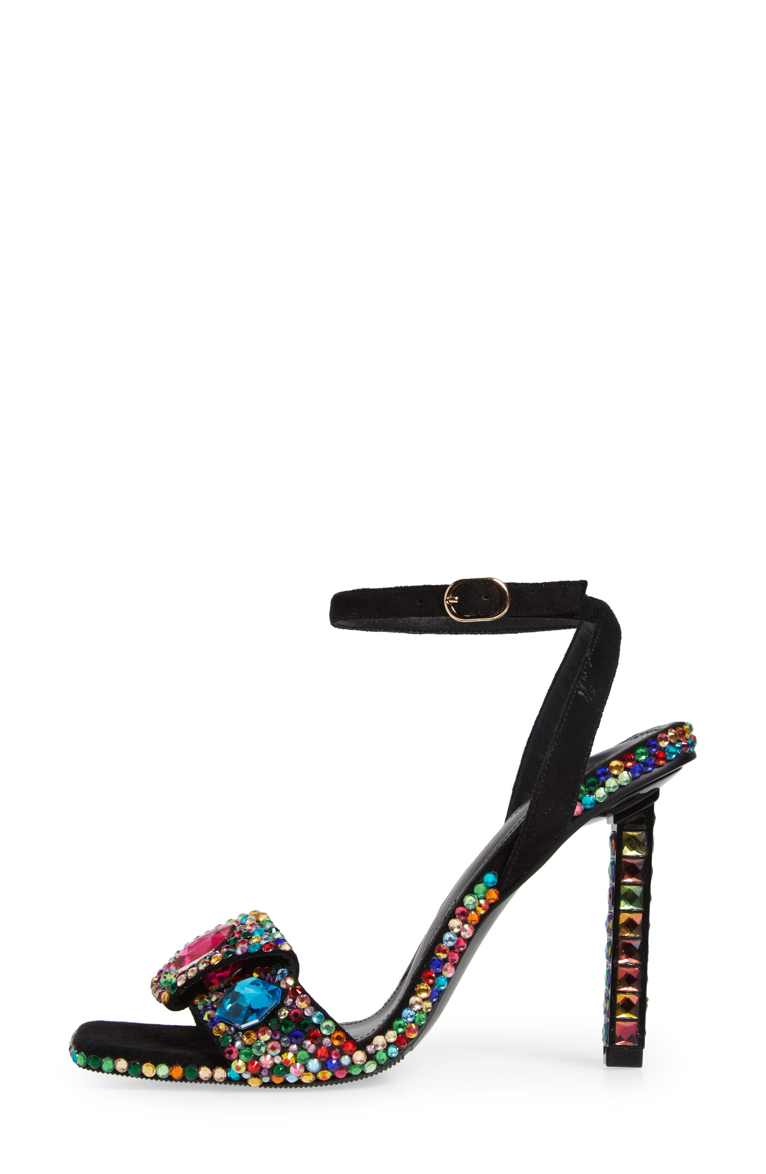 AZALEA WANG Discoball Ankle Strap Sandal, Alternate, color, 