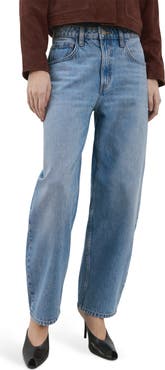 MANGO High Waist Barrel Jeans