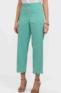 Foxcroft Elaine Gingham Scallop Hem Capri Pants