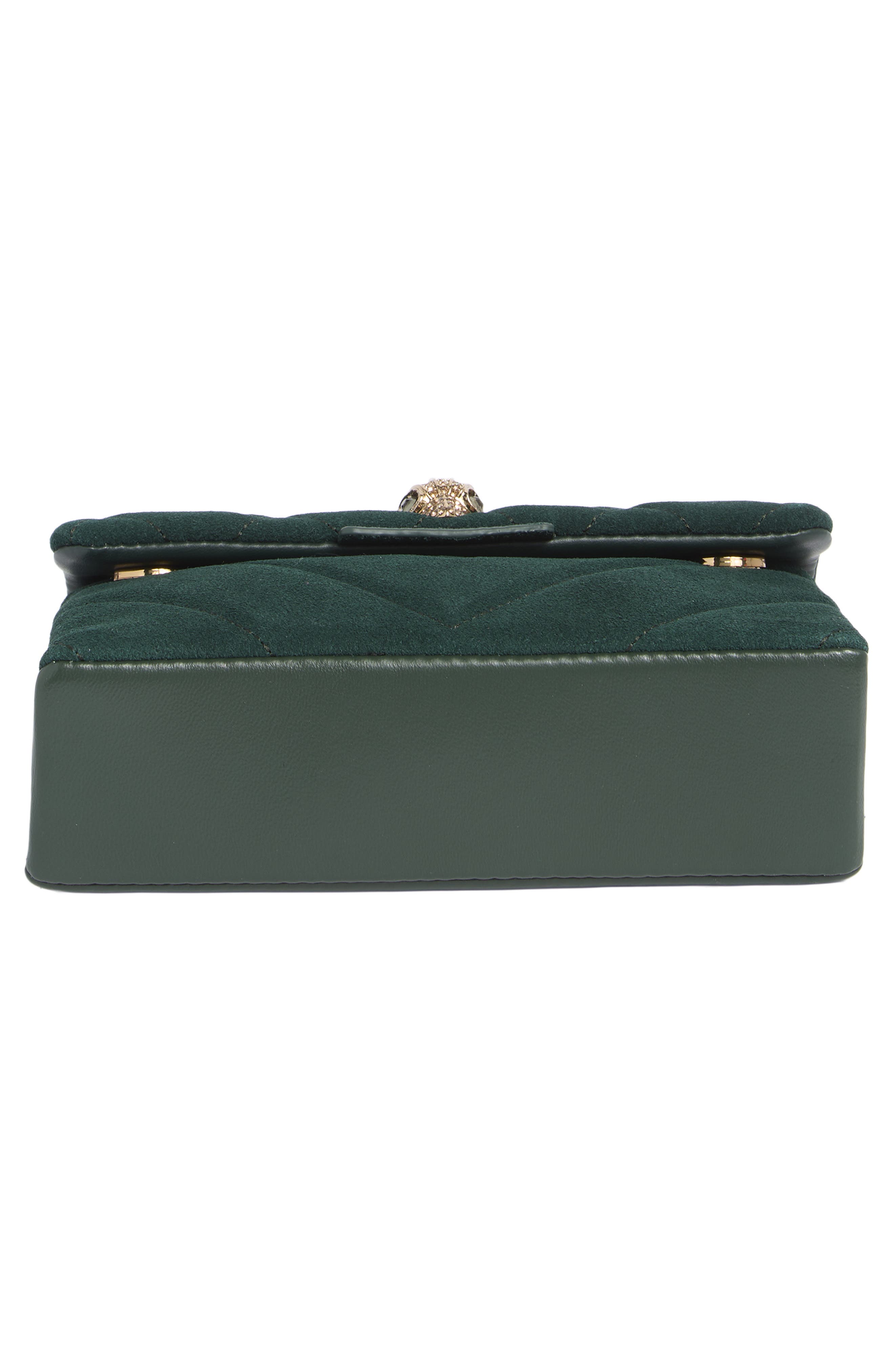 Kurt Geiger London Mini Kensington Leather Convertible Shoulder Bag, Alternate, color, Dark Green